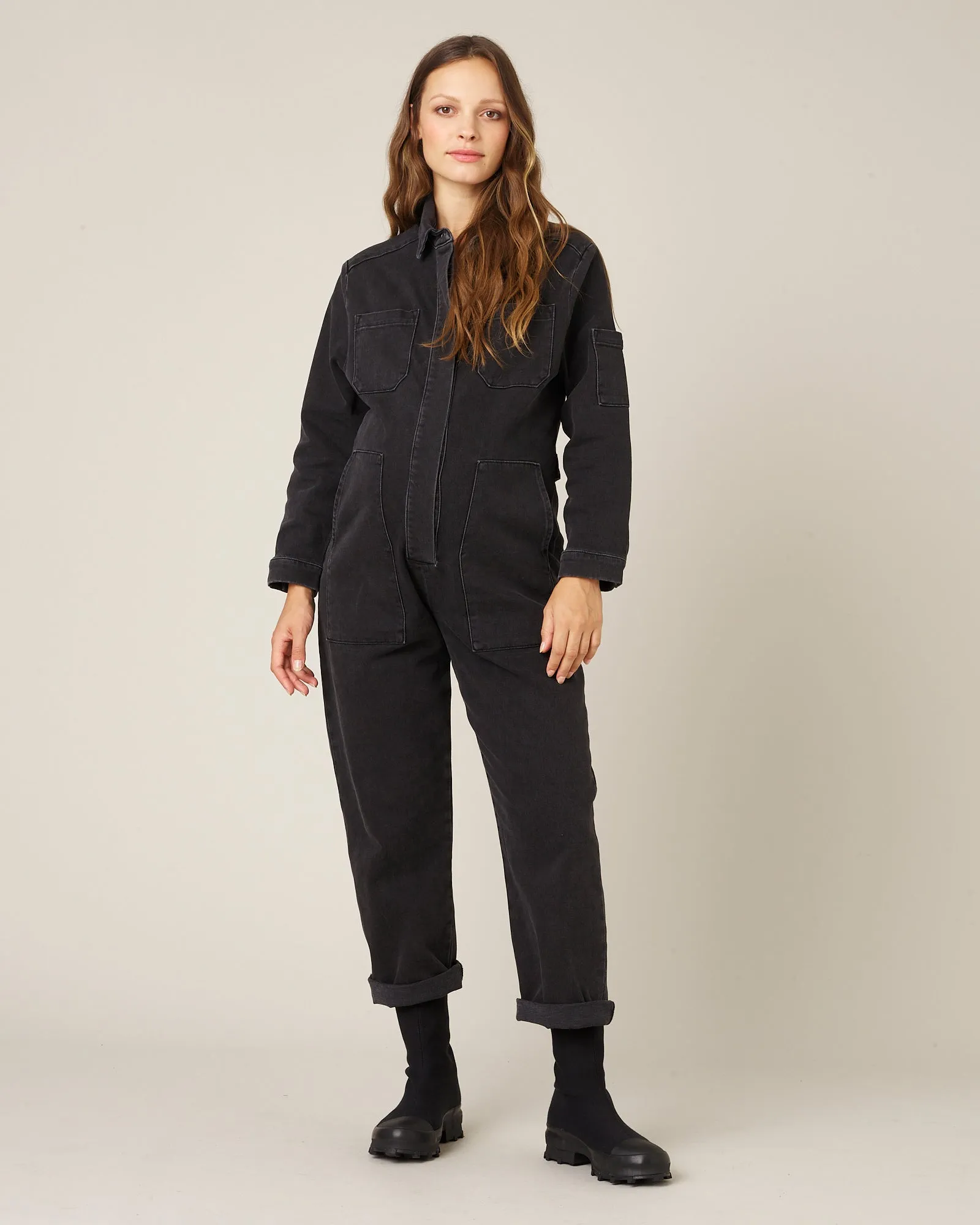 Denim Coverall - Black sold by Beyond Nine