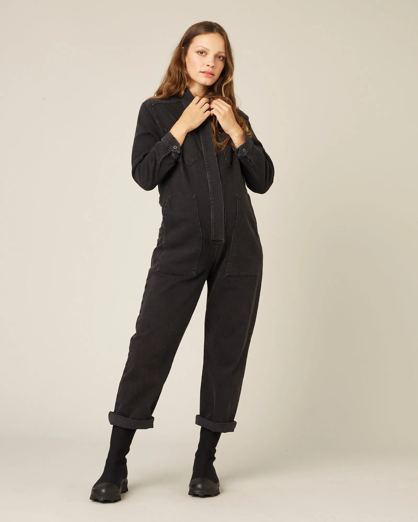 Denim Coverall - Black sold by Beyond Nine product image thumbnail 4