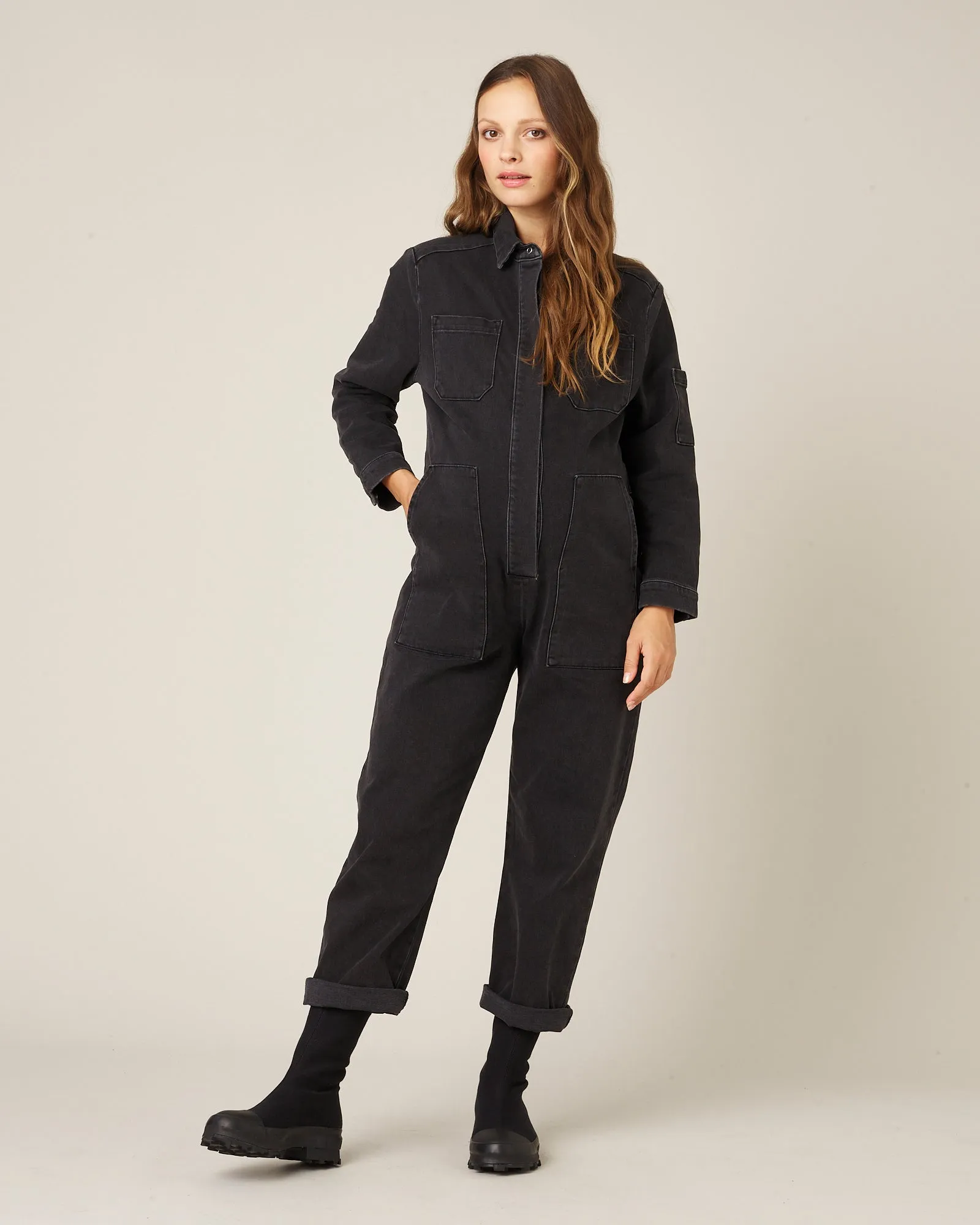 Denim Coverall - Black sold by Beyond Nine product image thumbnail 3