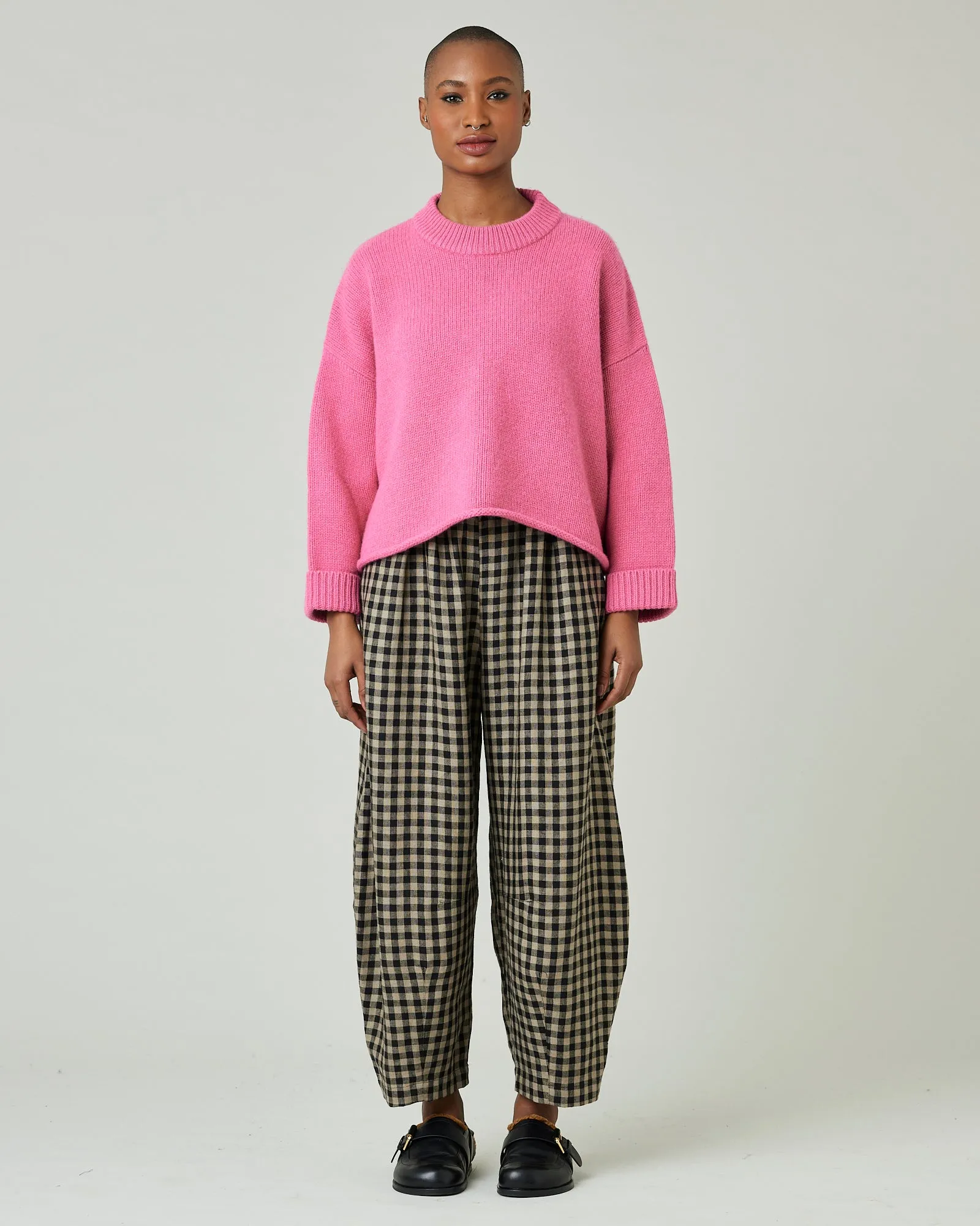 Daisy Coffee Gingham Linen Trousers sold by Beyond Nine product image thumbnail 5