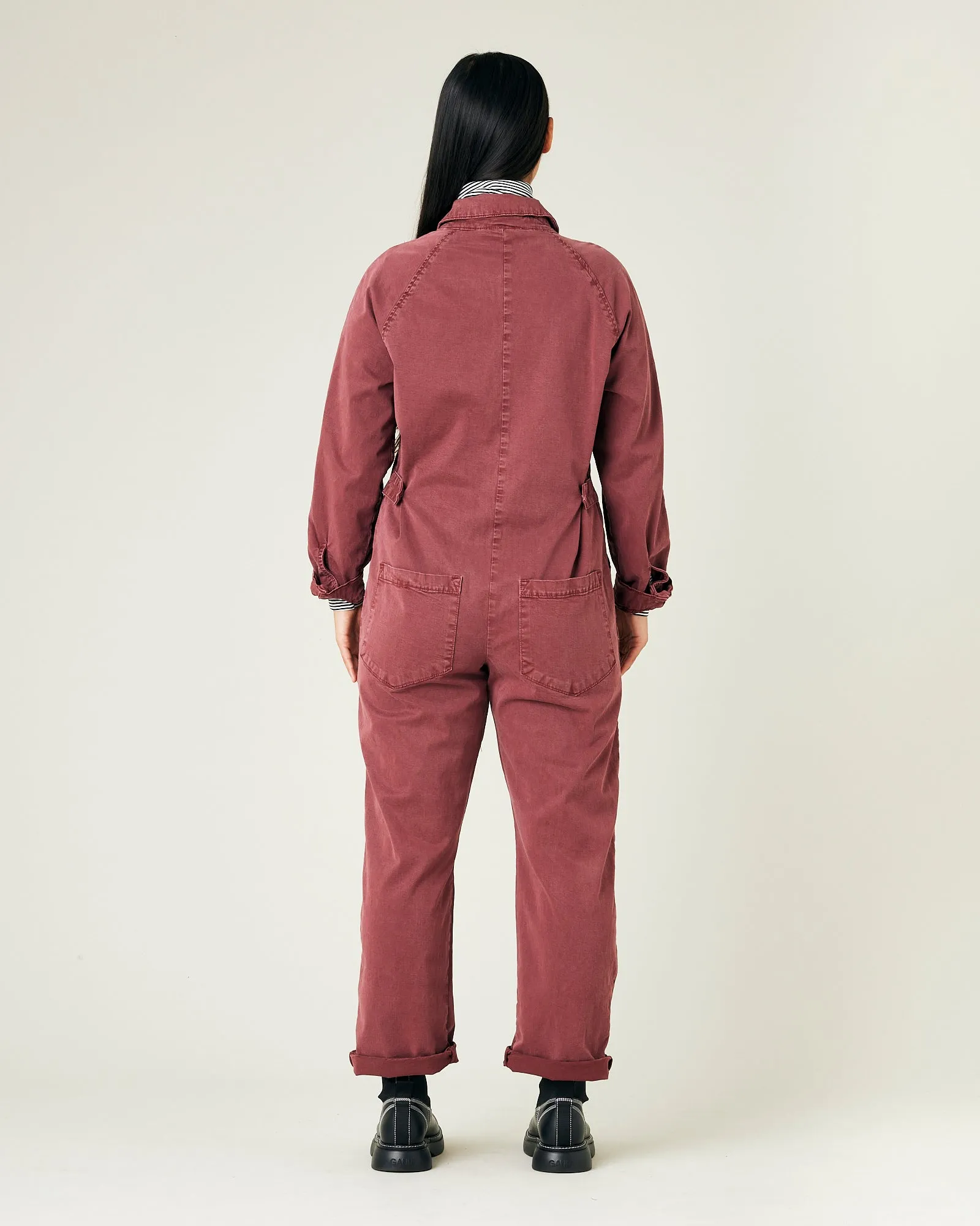 Hallie Wine Cotton Coverall sold by Beyond Nine product image thumbnail 3