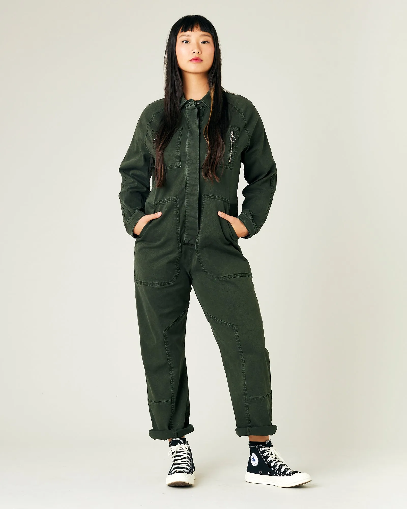 Hallie Sea Green Cotton Coverall sold by Beyond Nine product image thumbnail 5