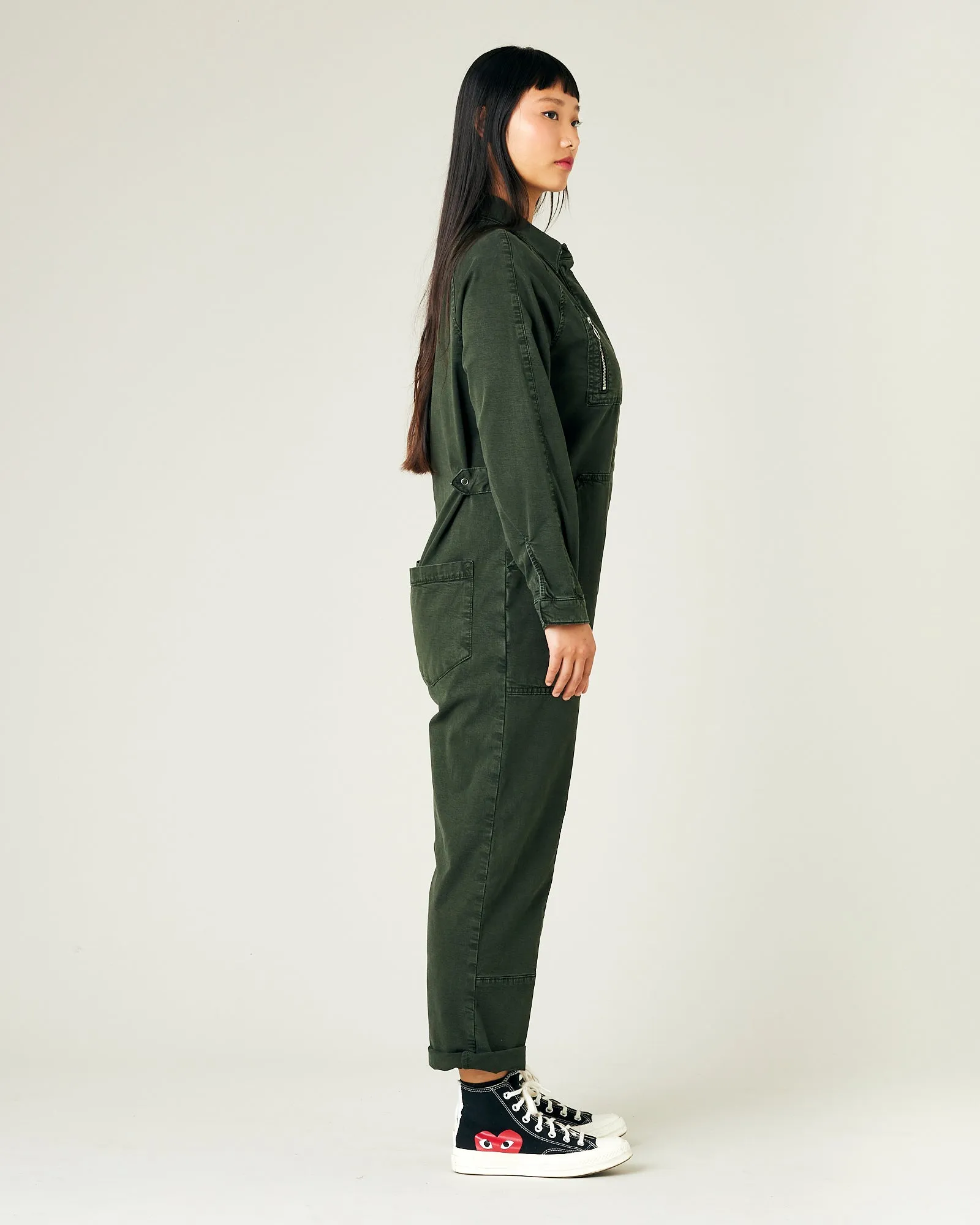 Hallie Sea Green Cotton Coverall sold by Beyond Nine product image thumbnail 4