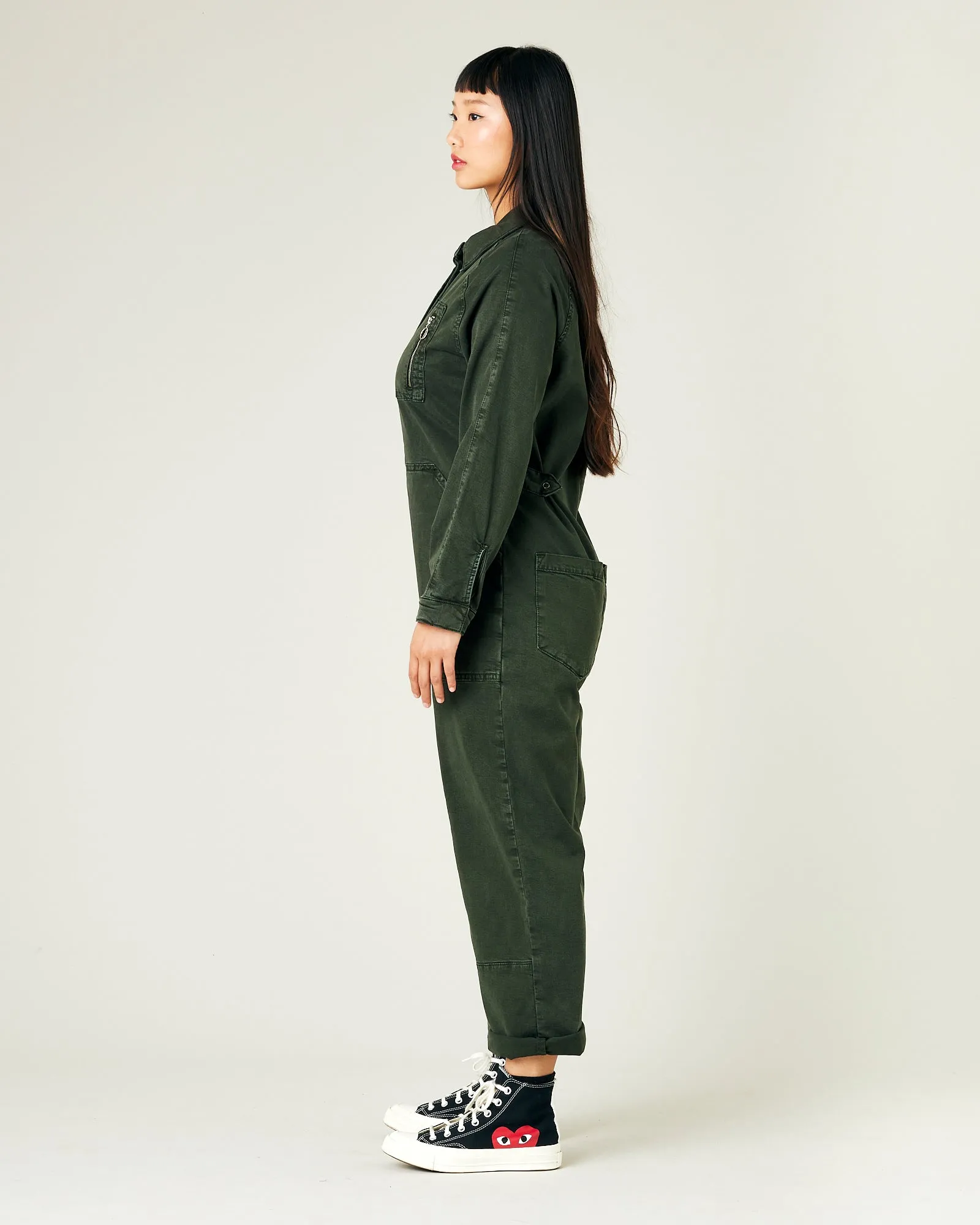 Hallie Sea Green Cotton Coverall sold by Beyond Nine product image thumbnail 2