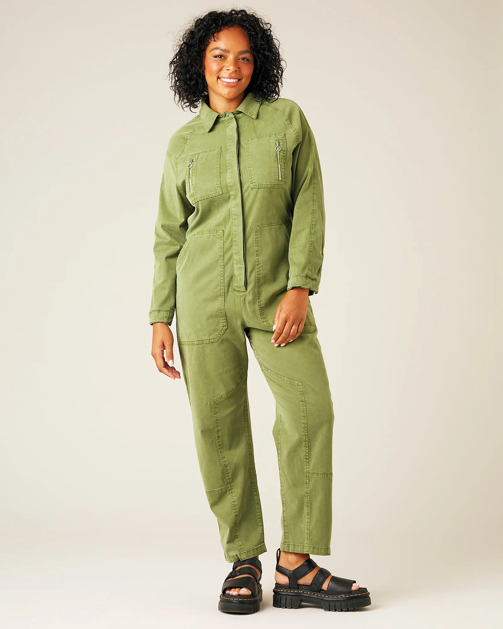 Hallie Moss Cotton Coverall sold by Beyond Nine