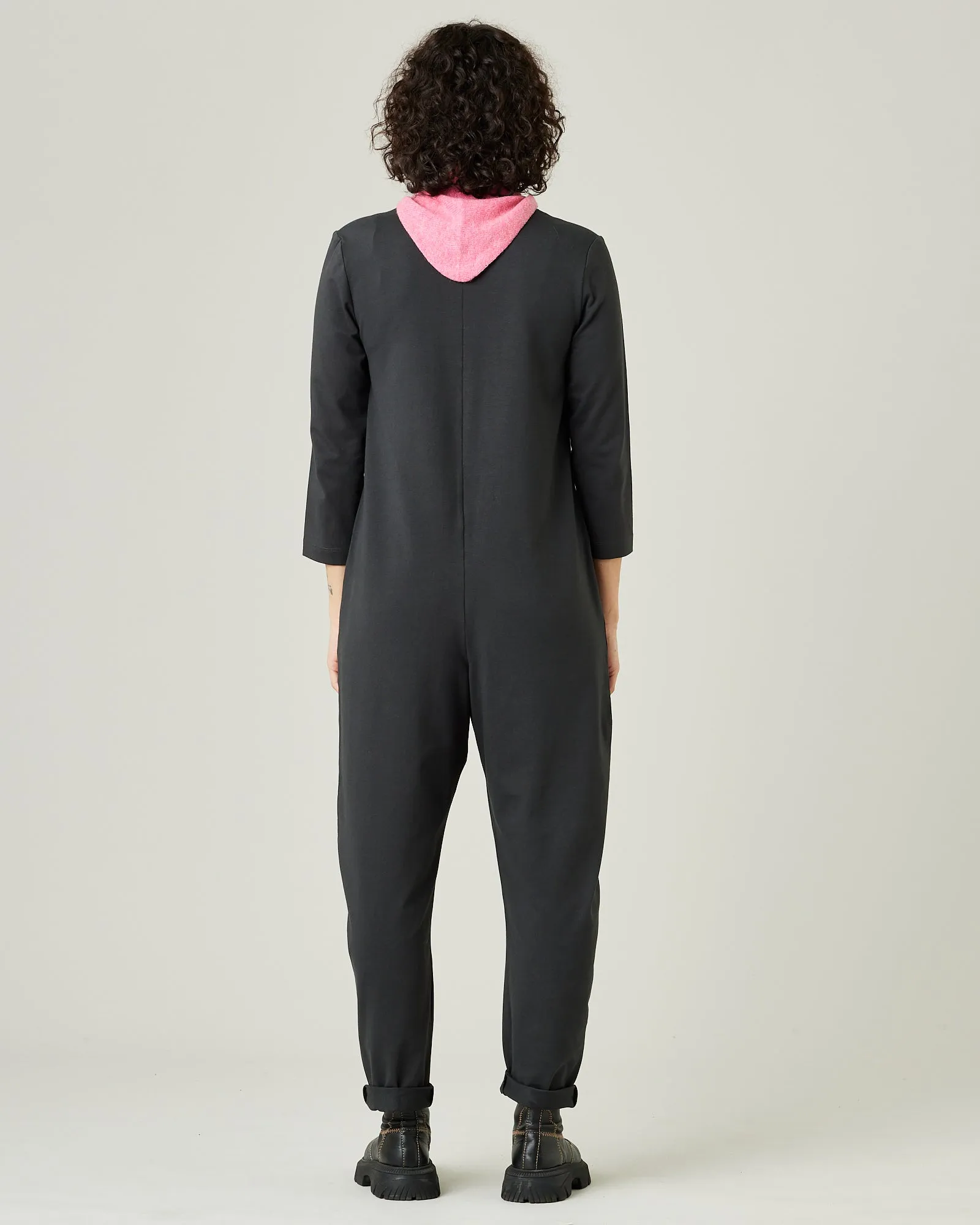 Margot Slate Cotton Jersey Jumpsuit sold by Beyond Nine product image thumbnail 3