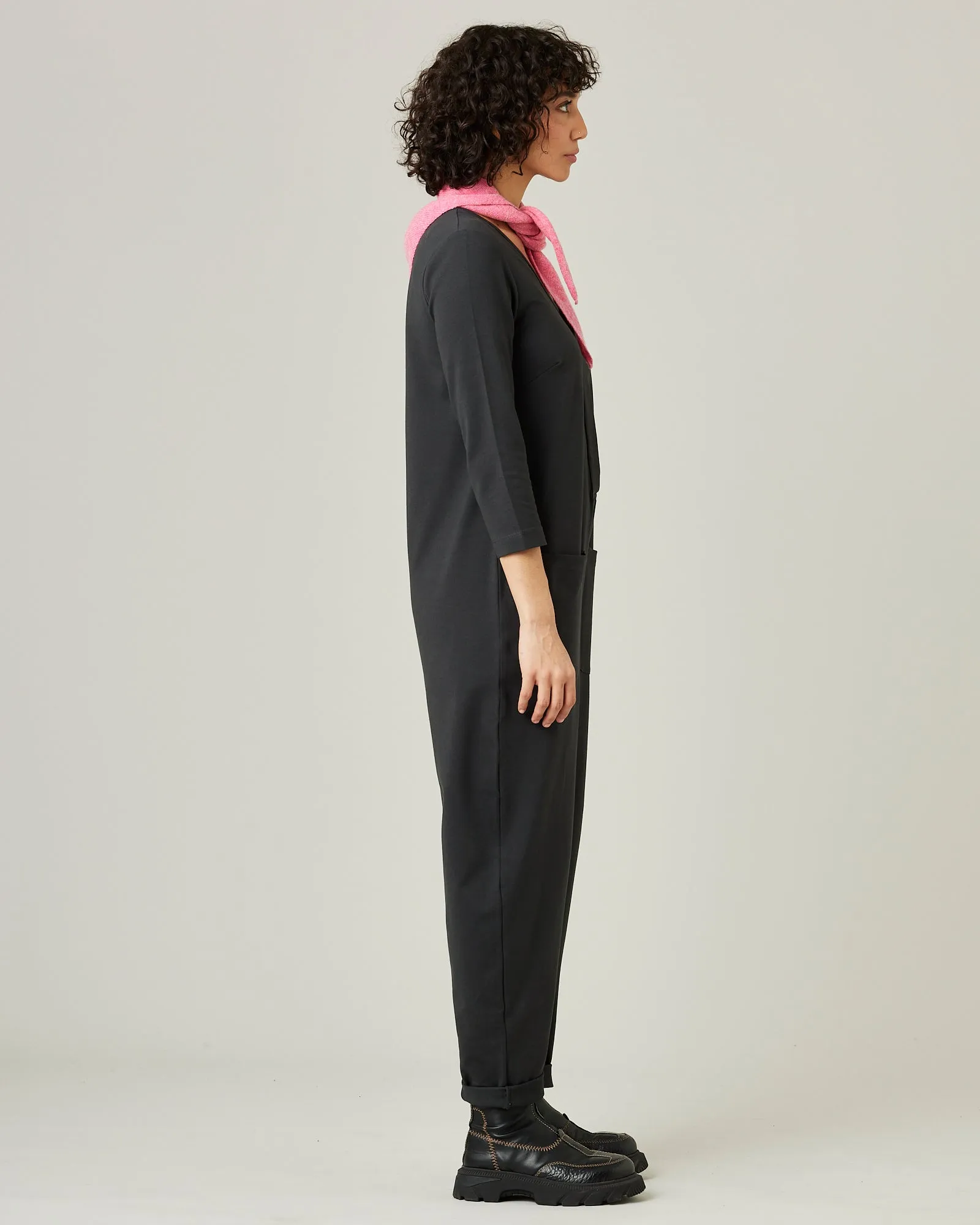 Margot Slate Cotton Jersey Jumpsuit sold by Beyond Nine product image thumbnail 4