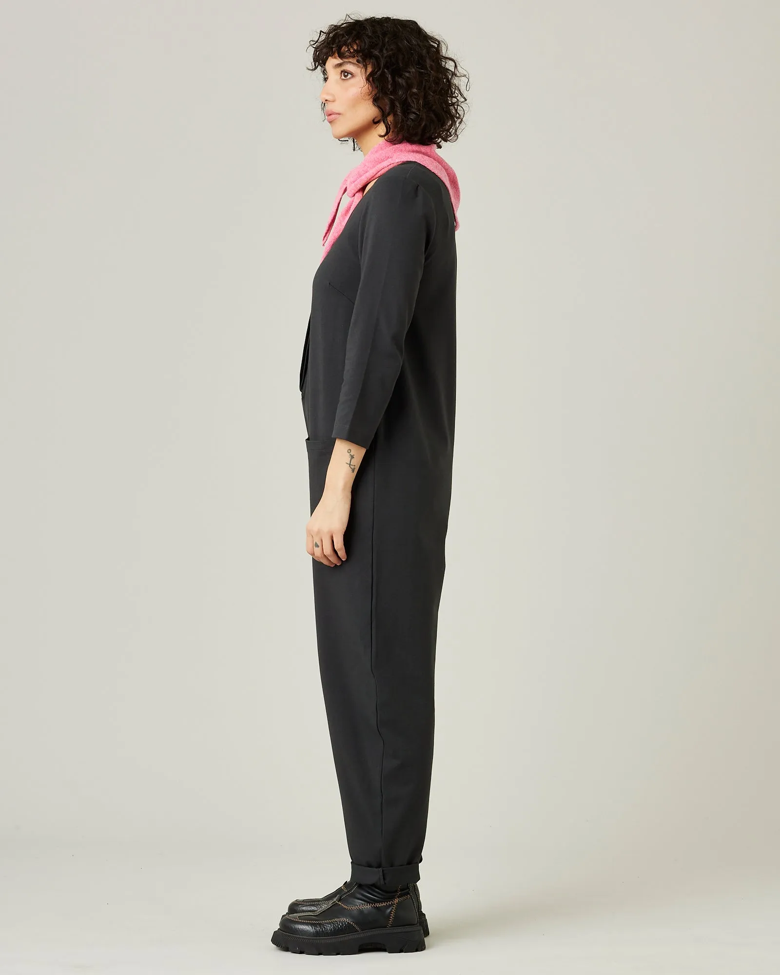 Margot Slate Cotton Jersey Jumpsuit sold by Beyond Nine product image thumbnail 2