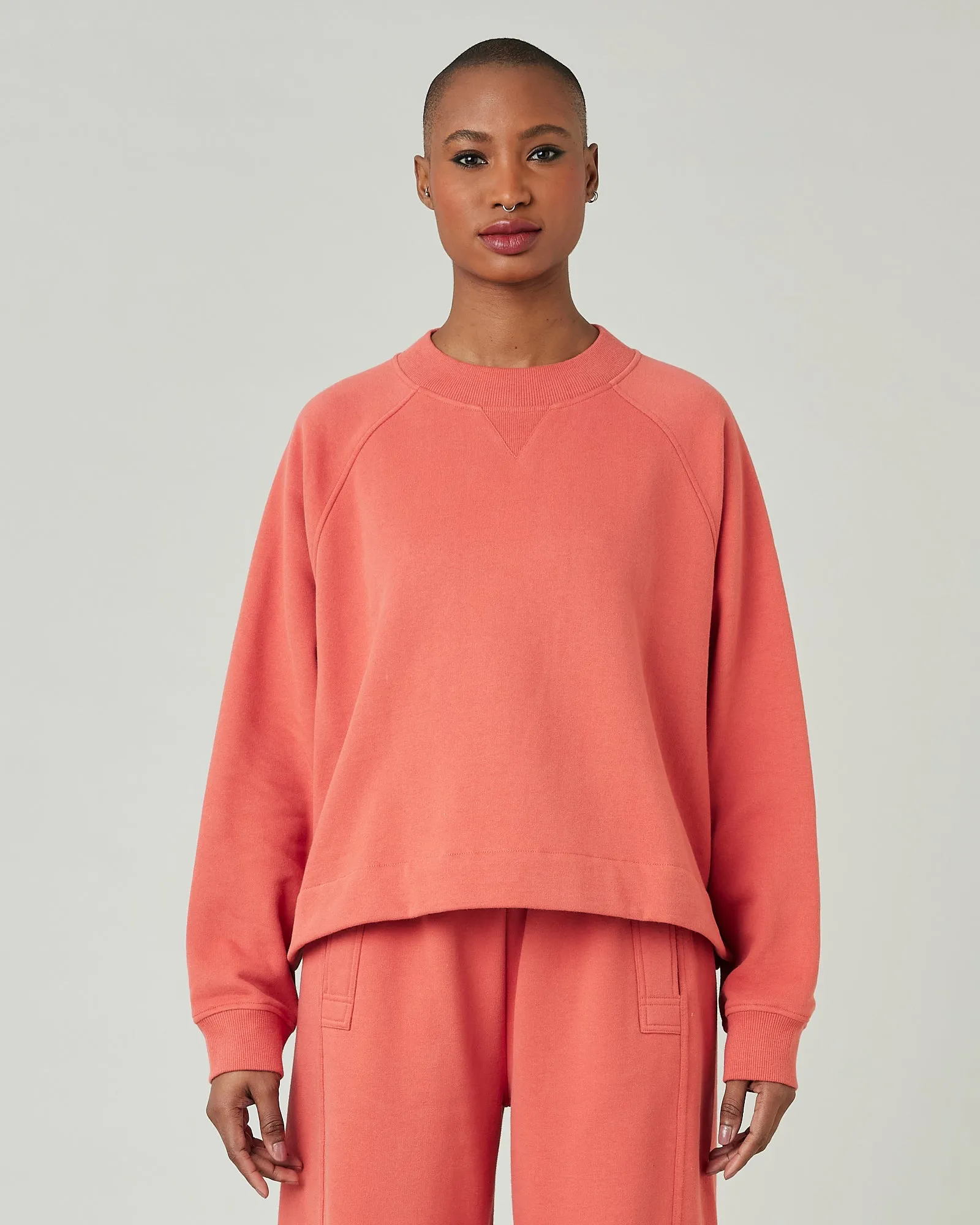 Noa Warm Terracotta Organic Cotton Jumper sold by Beyond Nine