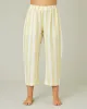 Ultimate PJ Trousers Lemon Stripe Linen sold by Beyond Nine