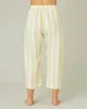 Ultimate PJ Trousers Lemon Stripe Linen sold by Beyond Nine