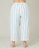 Ultimate PJ Trousers Sky Blue Stripe Linen sold by Beyond Nine
