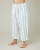 Ultimate PJ Trousers Sky Blue Stripe Linen sold by Beyond Nine