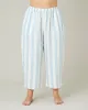 Ultimate PJ Trousers Sky Blue Stripe Linen sold by Beyond Nine