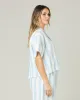 Ultimate PJ Top Sky Blue Stripe Linen sold by Beyond Nine