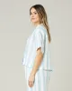 Ultimate PJ Top Sky Blue Stripe Linen sold by Beyond Nine