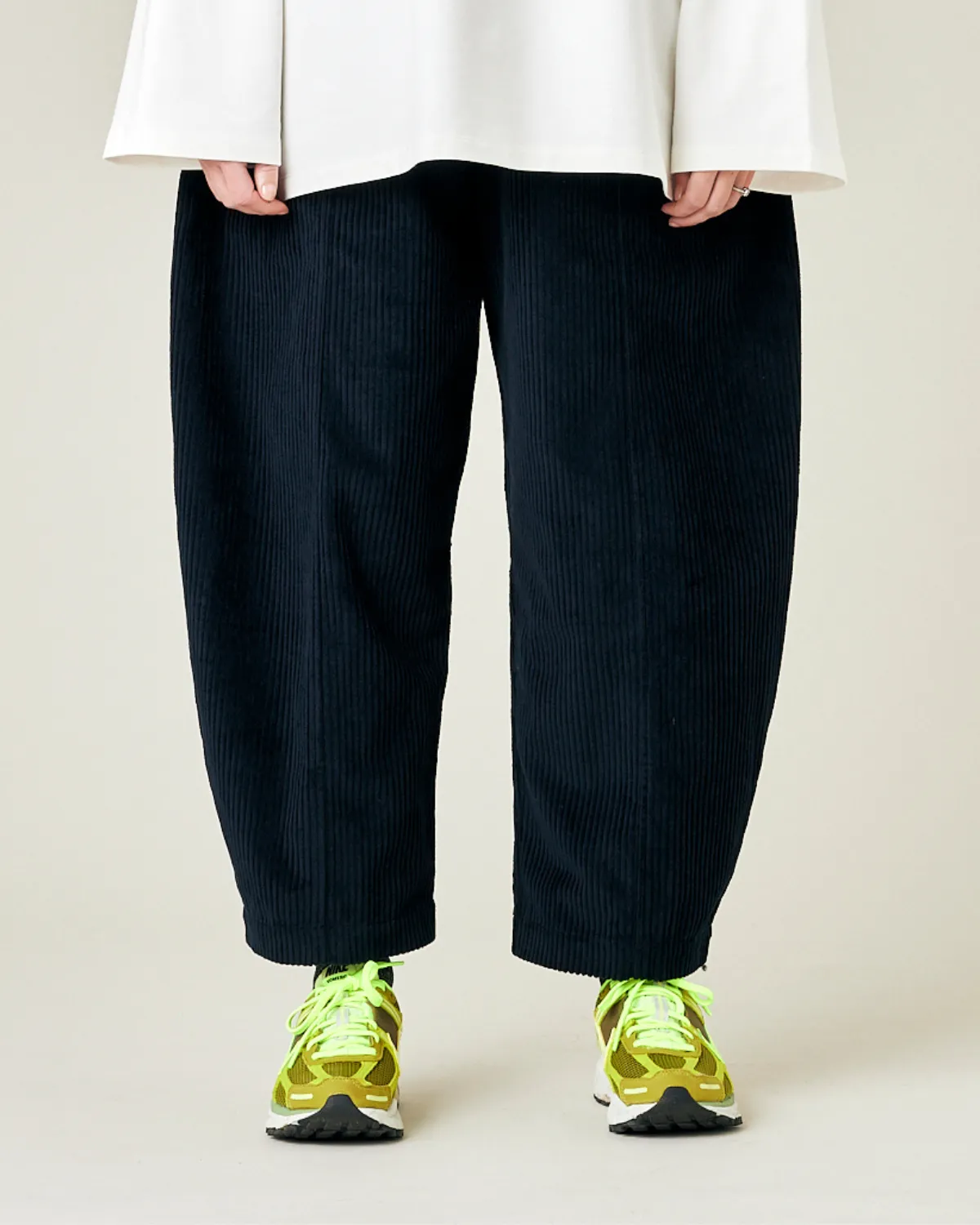 Mabel True Navy Cord Trousers sold by Beyond Nine