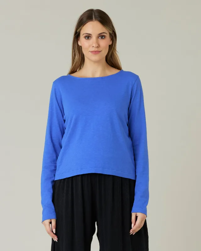 Boat Neck Top Lapis Blue sold by Beyond Nine