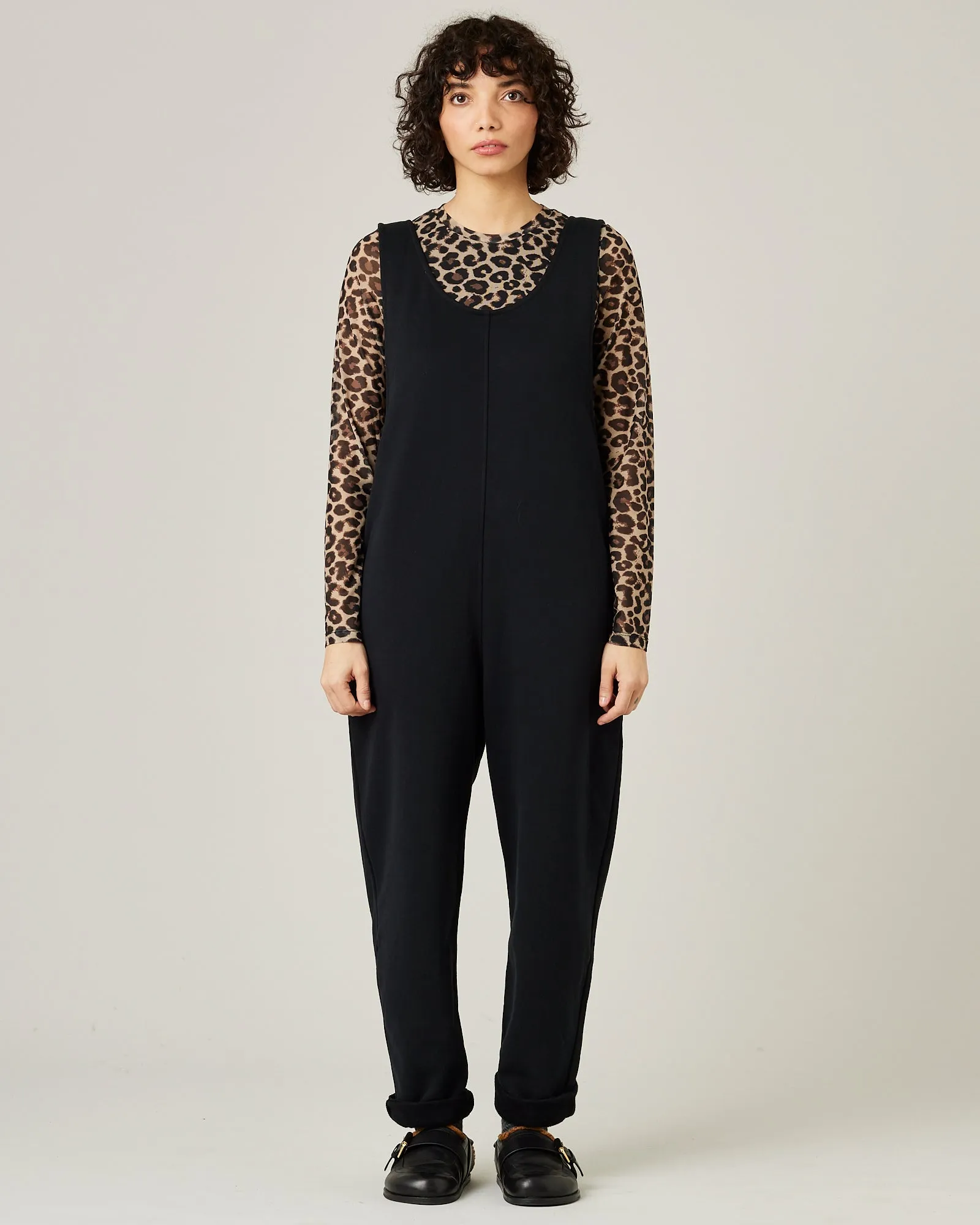 Laura Black Cotton Jersey Jumpsuit sold by Beyond Nine