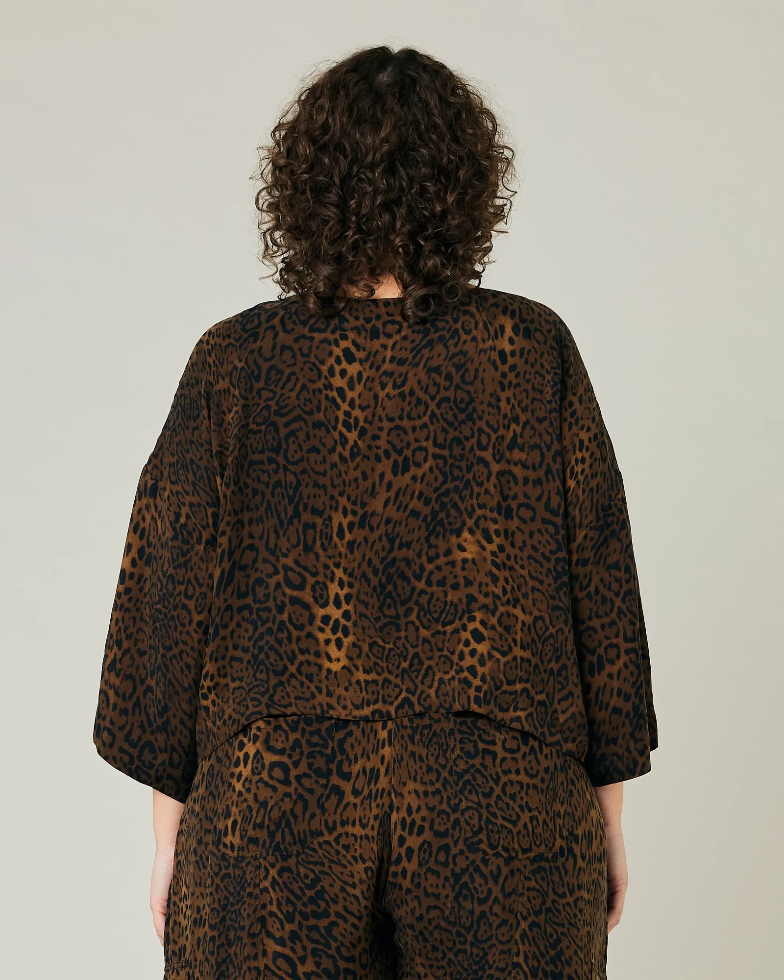 Lily Dark Leopard Print Cupro Top sold by Beyond Nine product image thumbnail 3