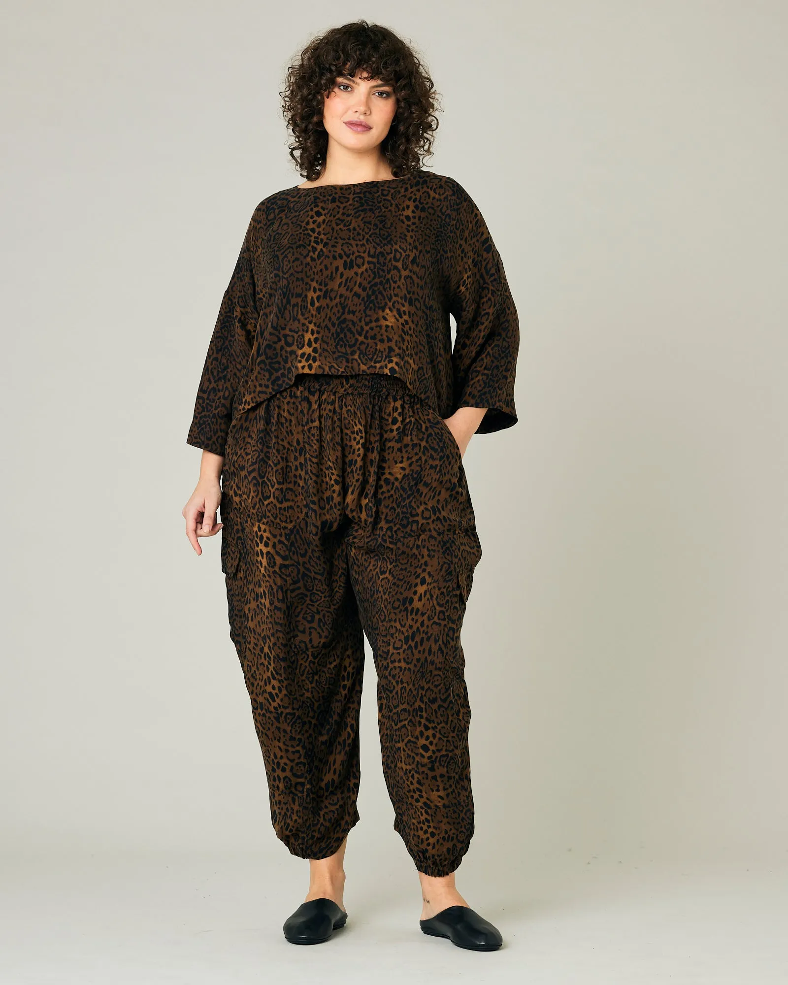 Lily Dark Leopard Print Cupro Top sold by Beyond Nine product image thumbnail 5