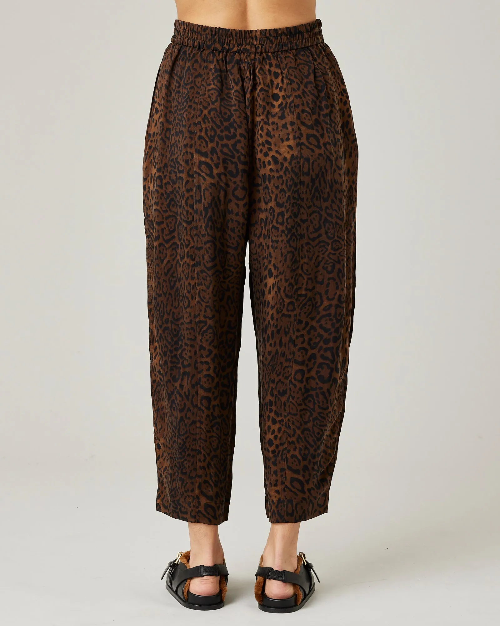 Mabel Dark Leopard Print Cupro Trousers sold by Beyond Nine product image thumbnail 3
