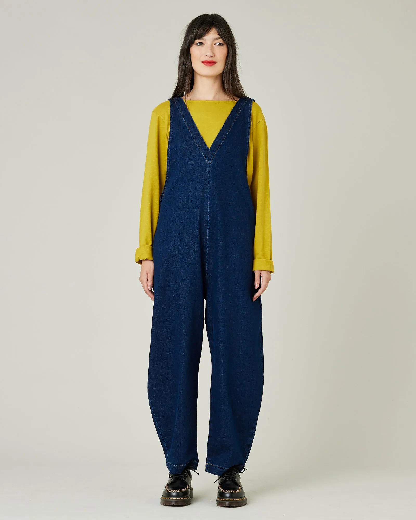 Ottie Dark Blue Denim Jumpsuit sold by Beyond Nine