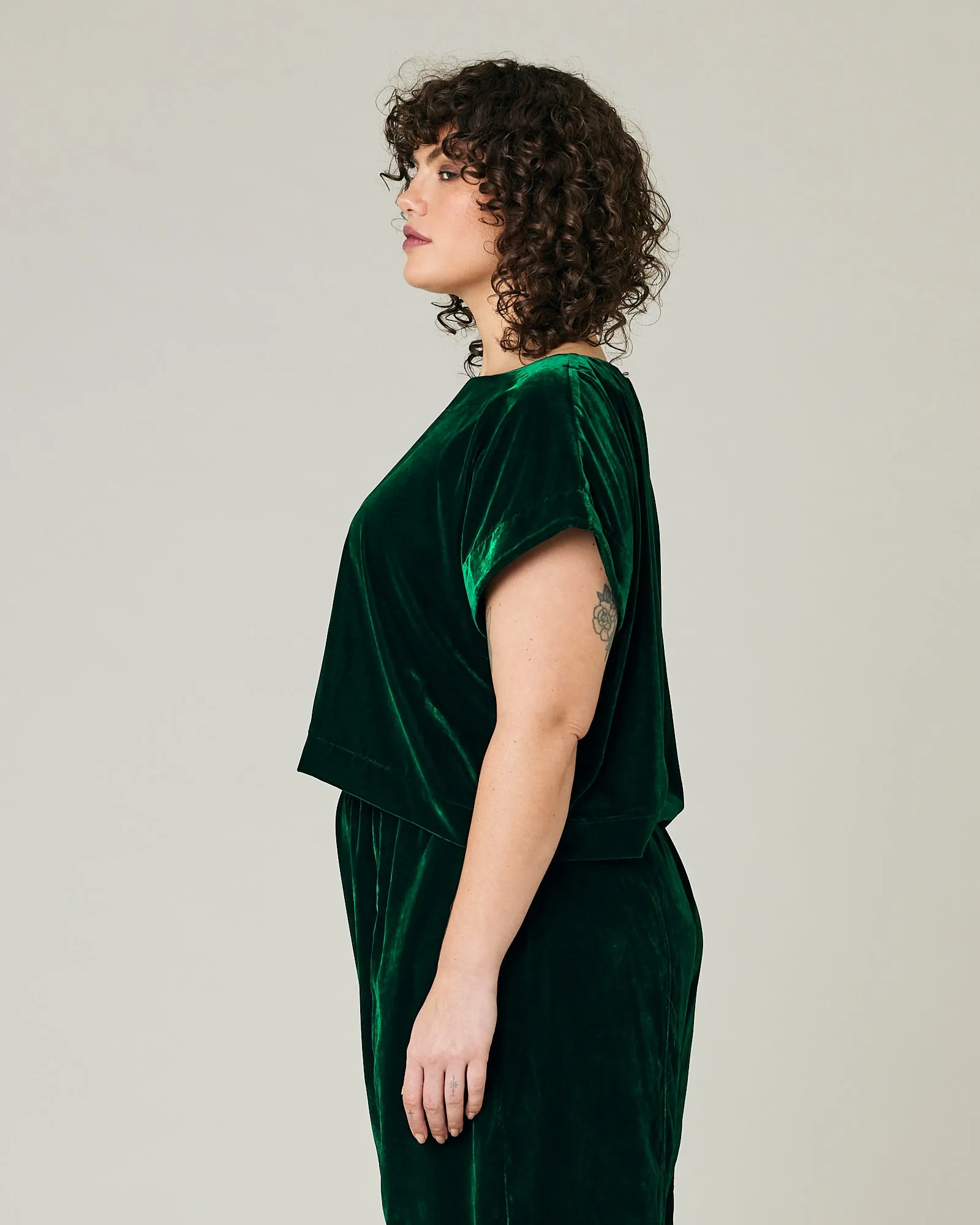 Polly Green Velvet Top sold by Beyond Nine product image thumbnail 2