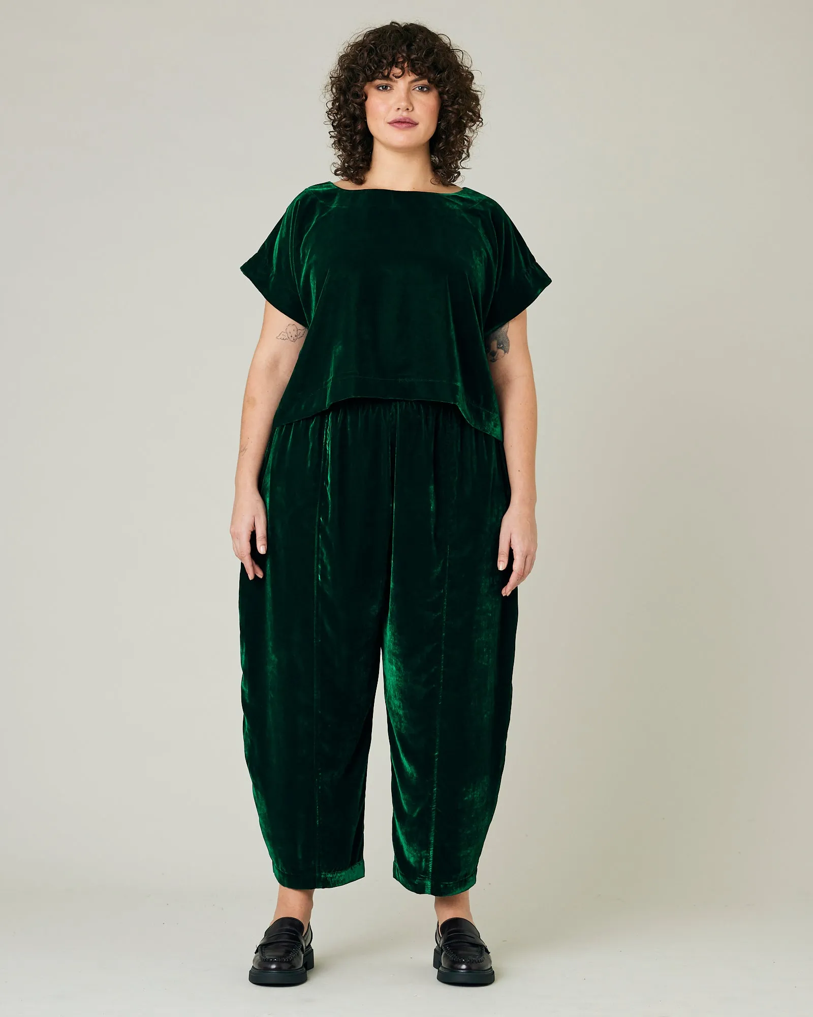 Polly Green Velvet Top sold by Beyond Nine product image thumbnail 5
