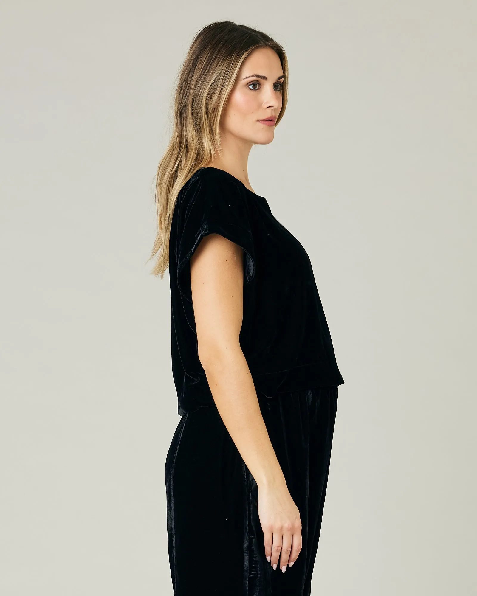 Polly Black Velvet Top sold by Beyond Nine product image thumbnail 4