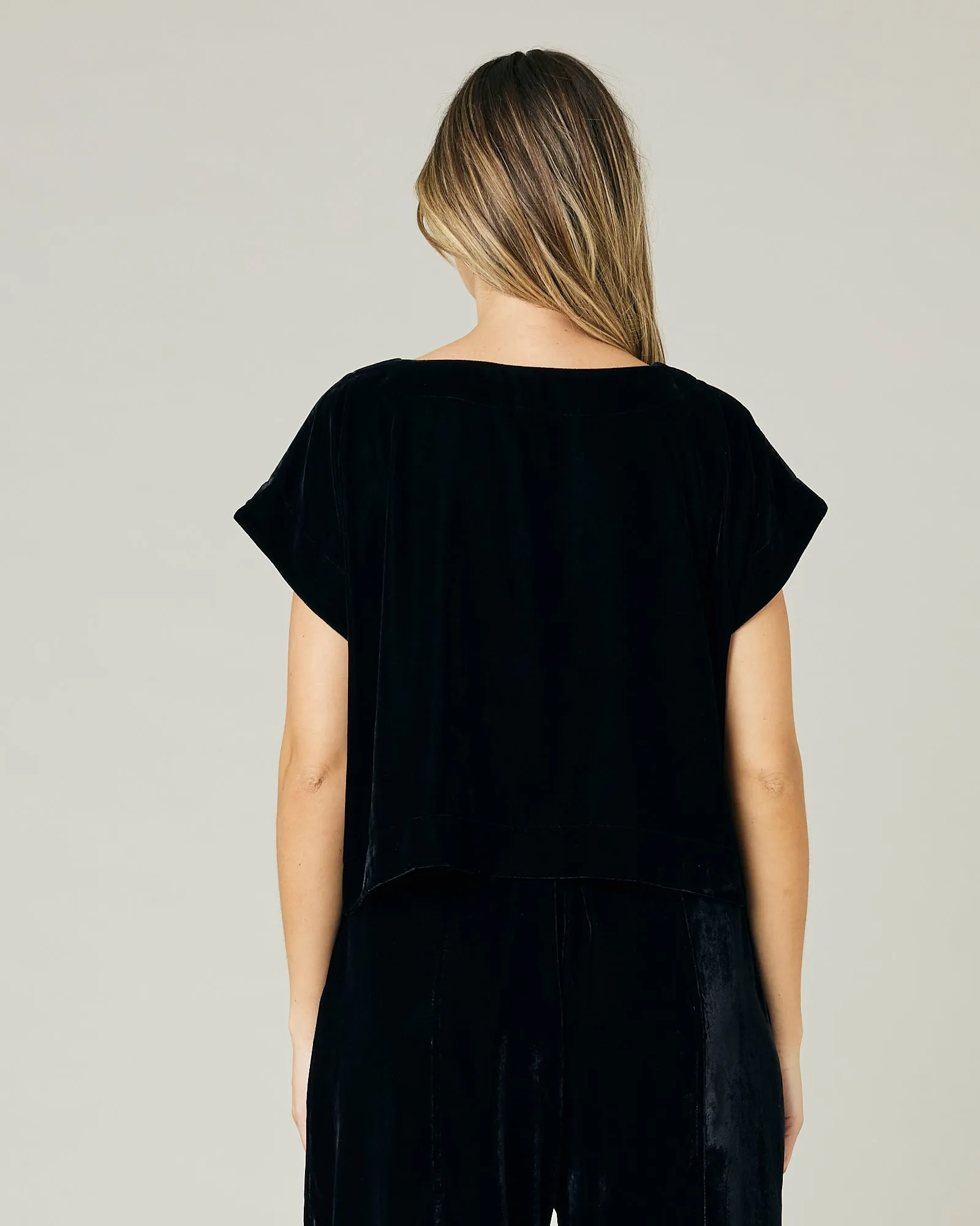 Polly Black Velvet Top sold by Beyond Nine product image thumbnail 3
