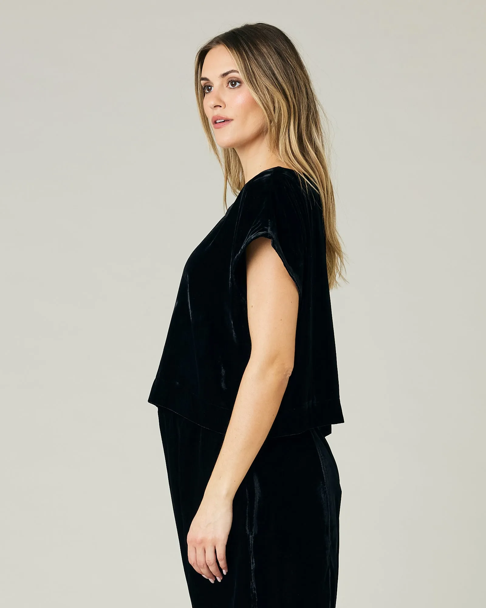 Polly Black Velvet Top sold by Beyond Nine product image thumbnail 2