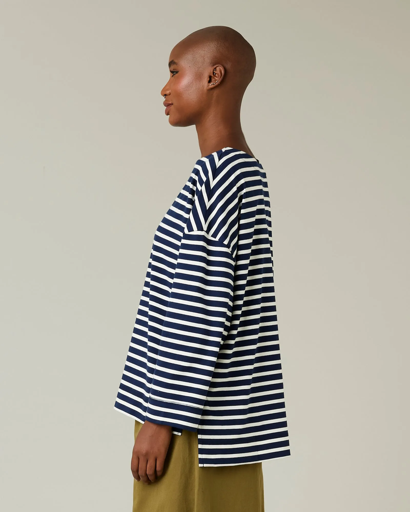 Breton Top Navy & Ecru Stripe sold by Beyond Nine product image thumbnail 2