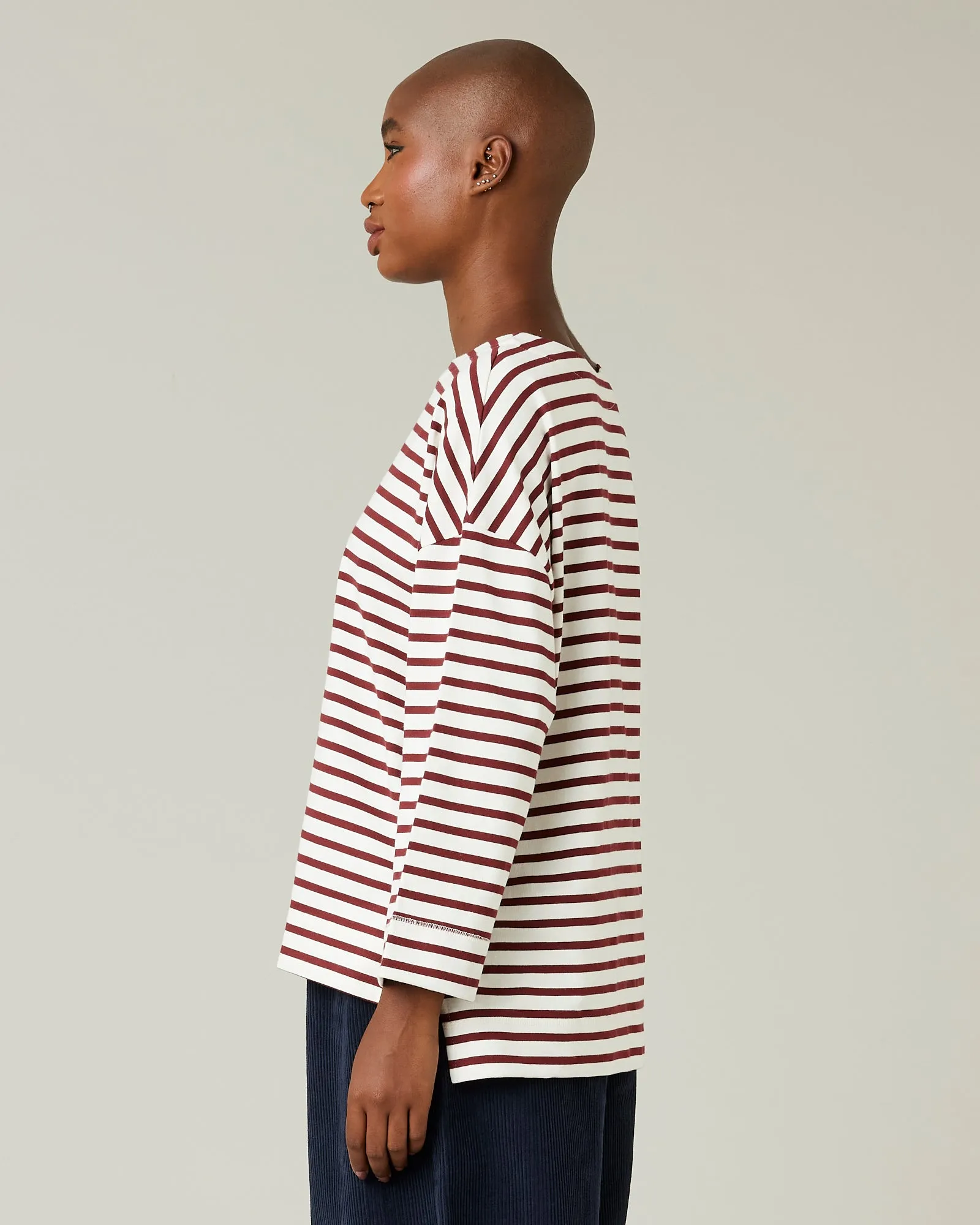 Breton Top Cherry & Ecru Stripe sold by Beyond Nine product image thumbnail 2