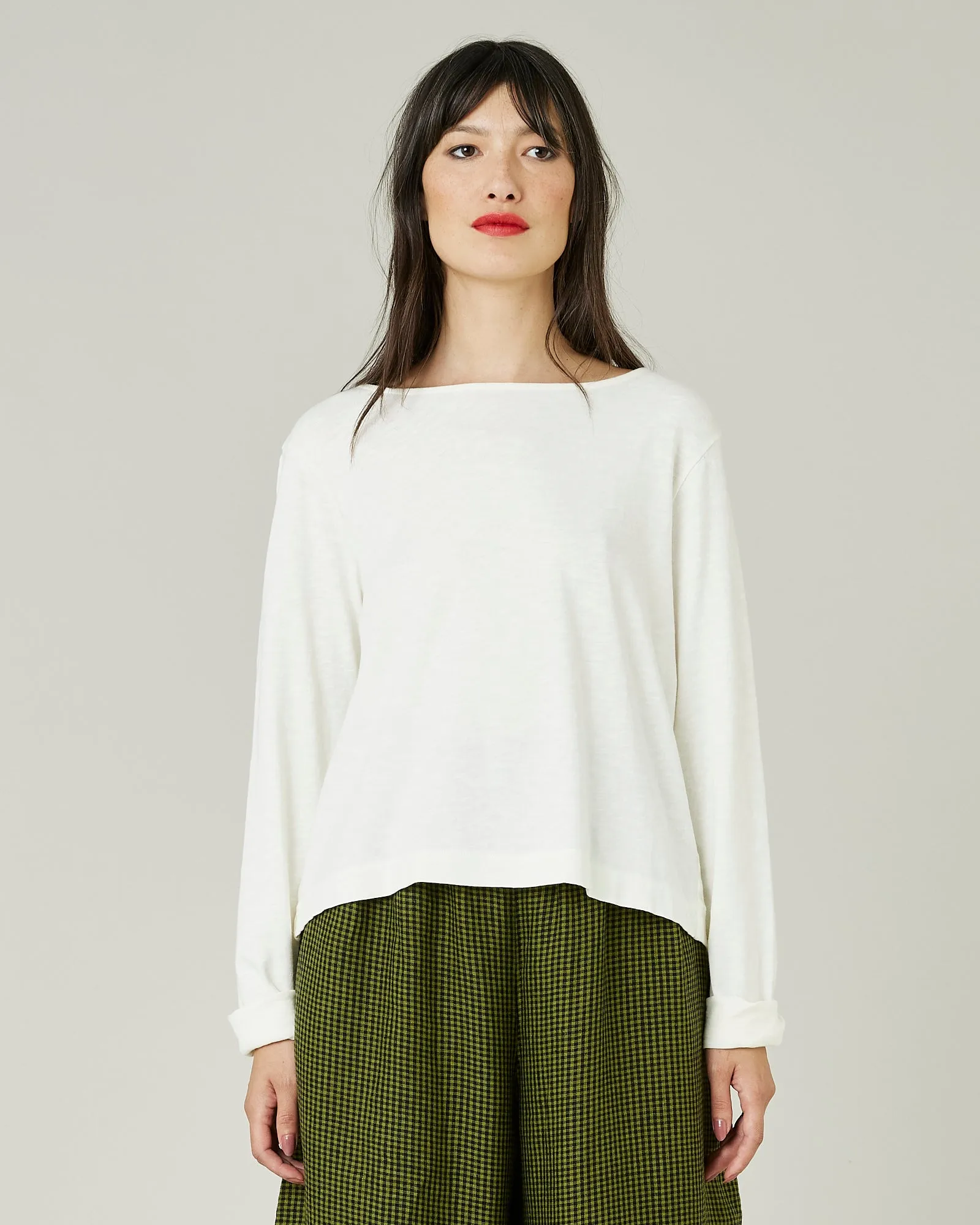Boat Neck Top Ecru sold by Beyond Nine