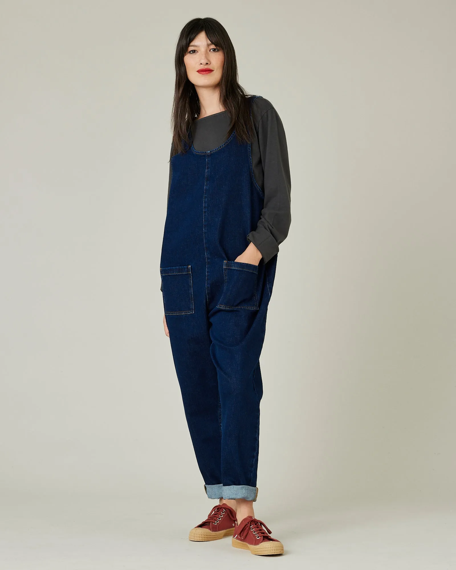 Lola Dark Wash Denim Jumpsuit sold by Beyond Nine product image thumbnail 5
