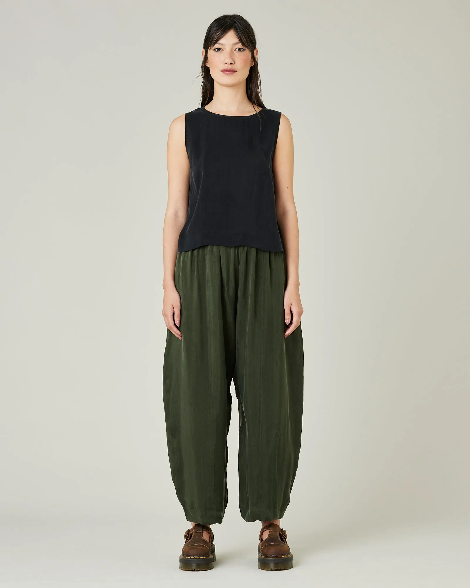 Mabel Dark Khaki Cupro Trousers sold by Beyond Nine product image thumbnail 5