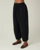 Mabel Black Self Leopard Cupro Trousers sold by Beyond Nine