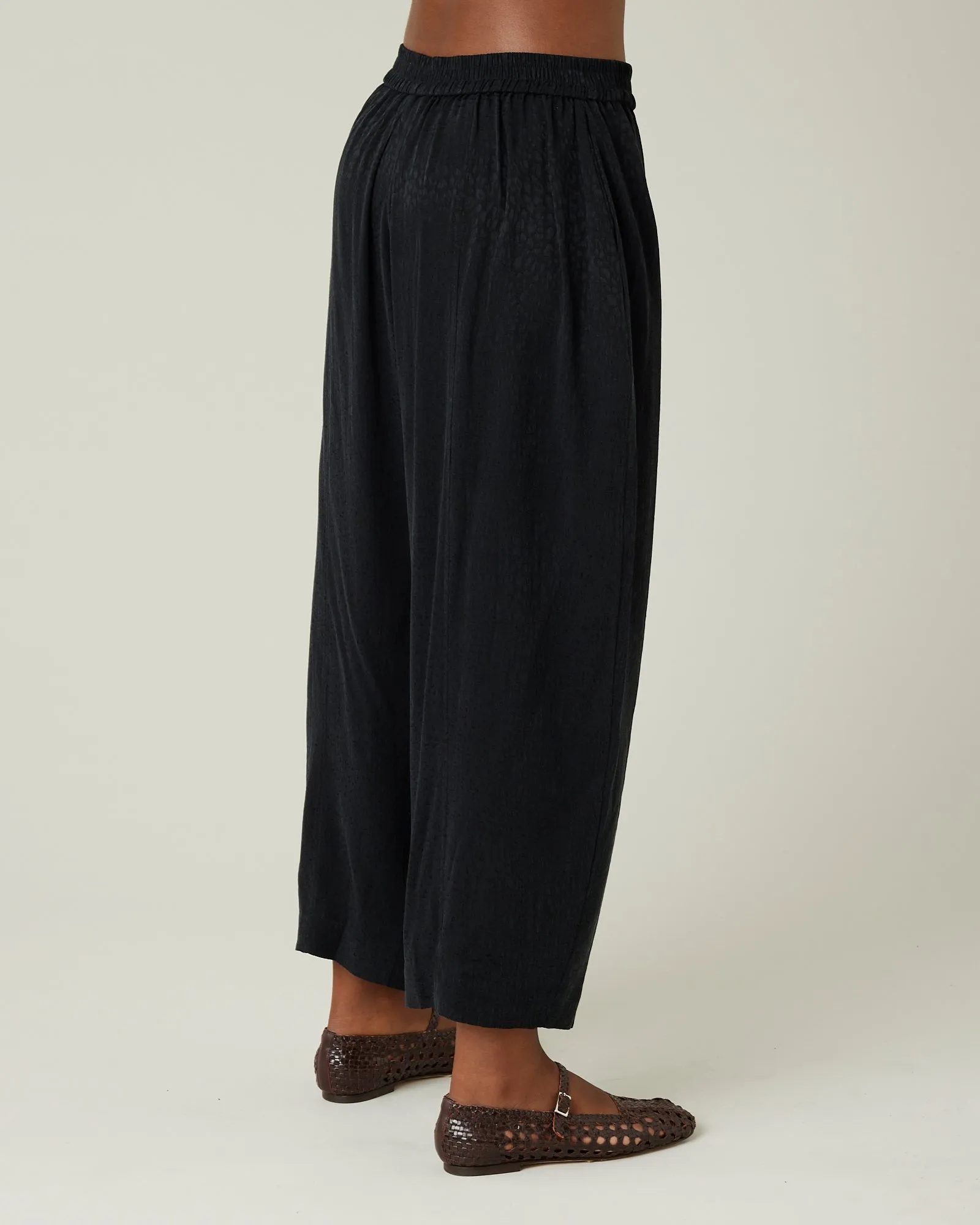 Mabel Black Self Leopard Cupro Trousers sold by Beyond Nine product image thumbnail 5