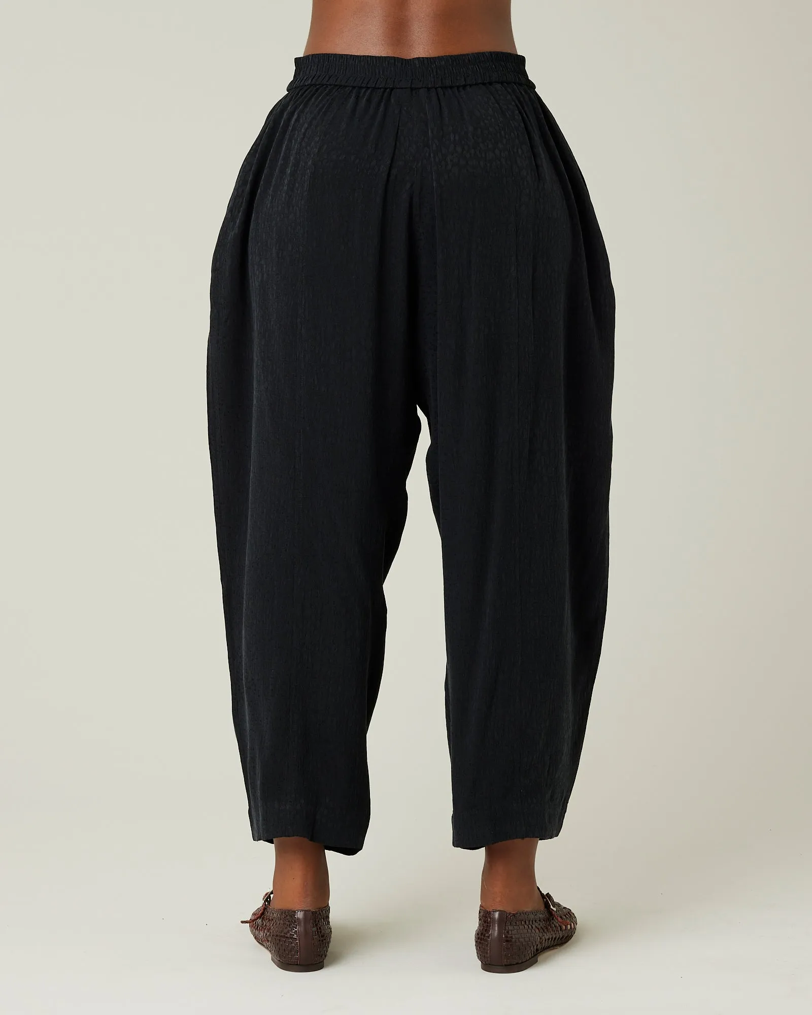 Mabel Black Self Leopard Cupro Trousers sold by Beyond Nine product image thumbnail 4