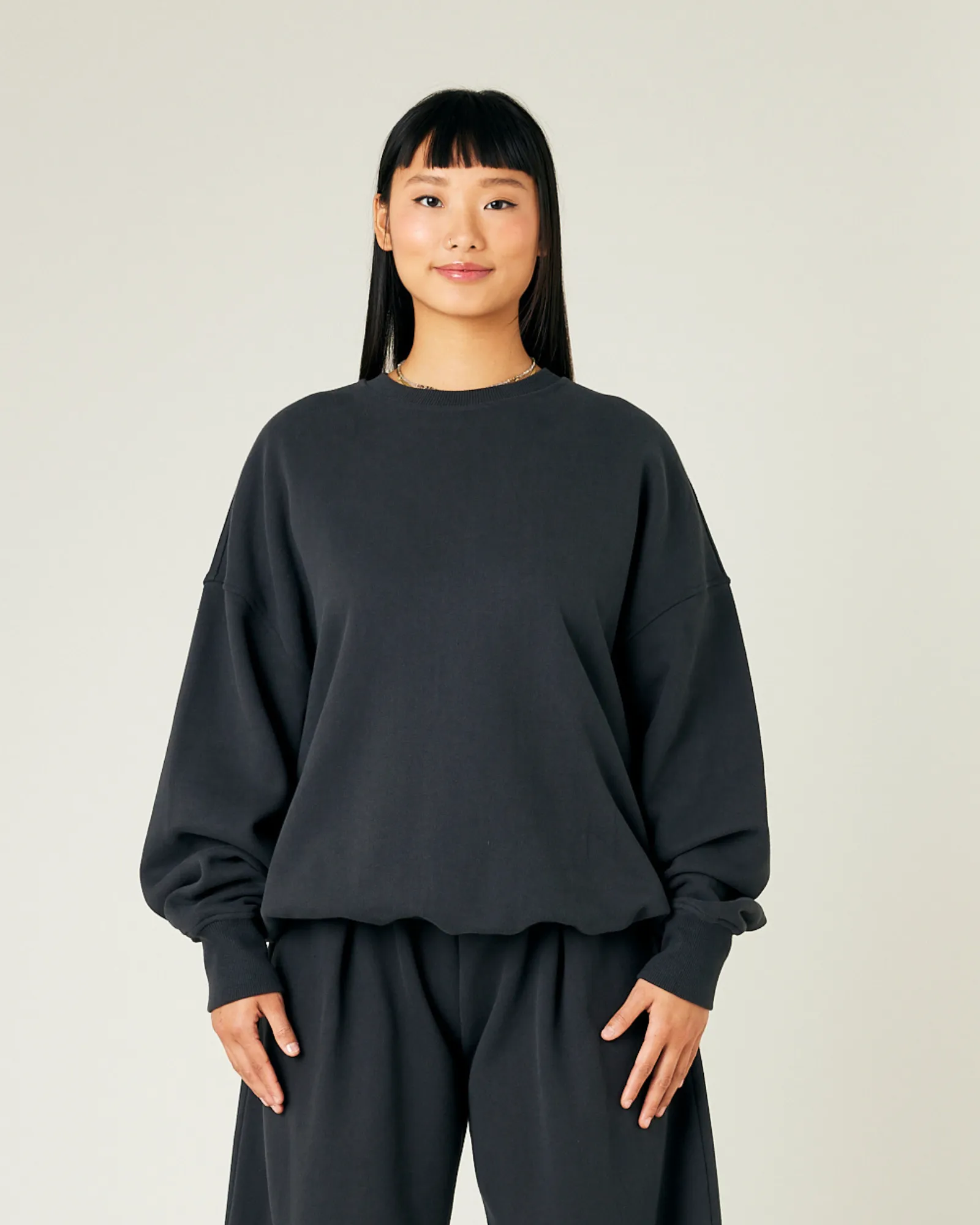 Riley Slate Organic Cotton Jumper sold by Beyond Nine