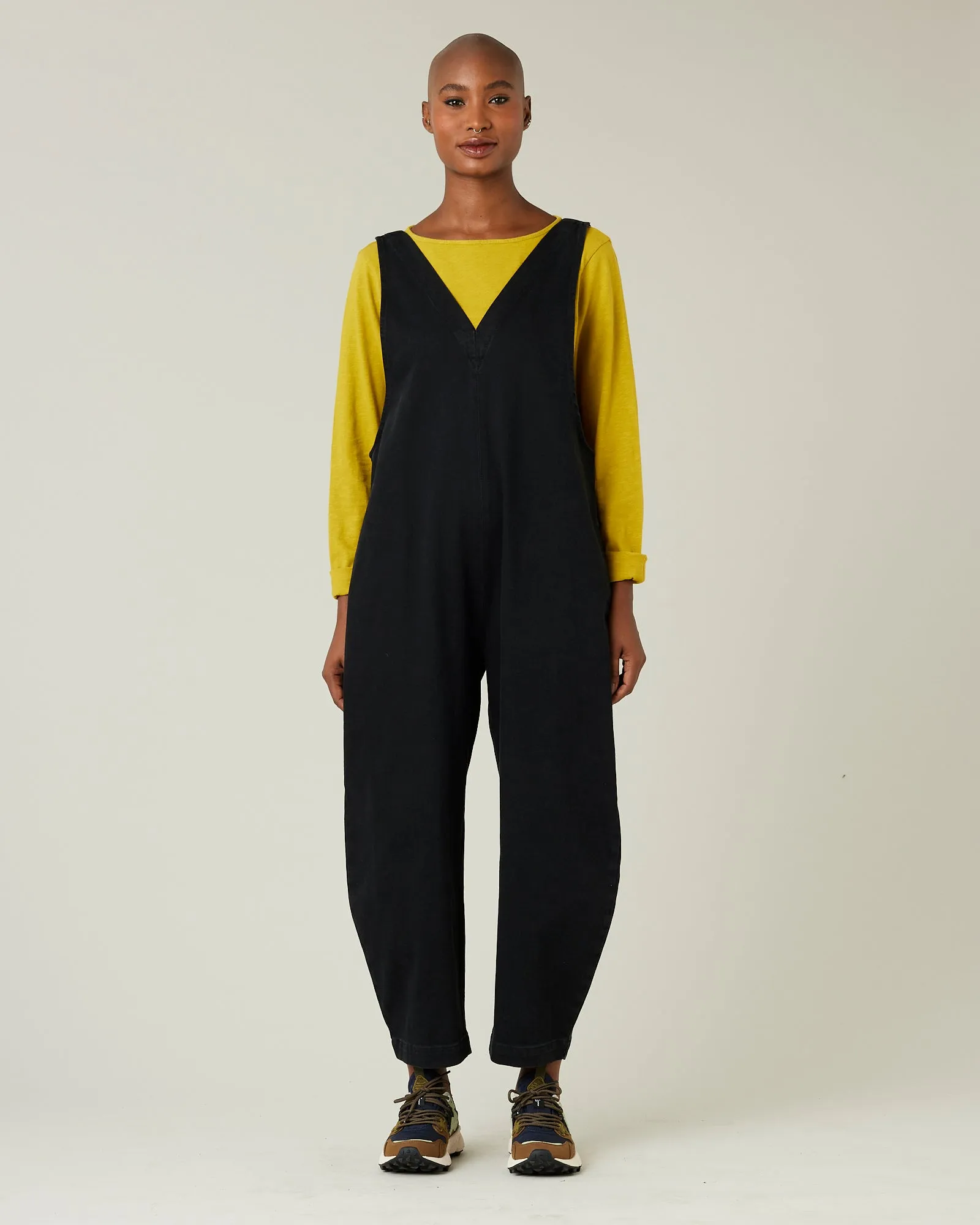 Ottie Black Denim Jumpsuit sold by Beyond Nine