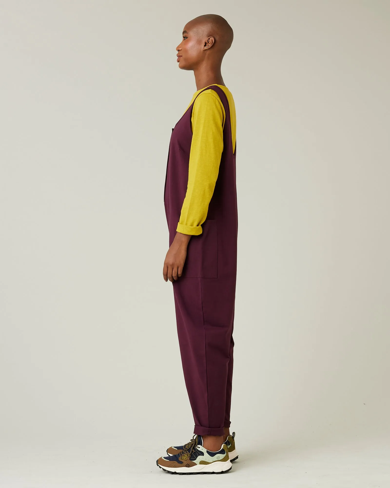 Poppy Wine Cotton Jersey Jumpsuit sold by Beyond Nine product image thumbnail 2