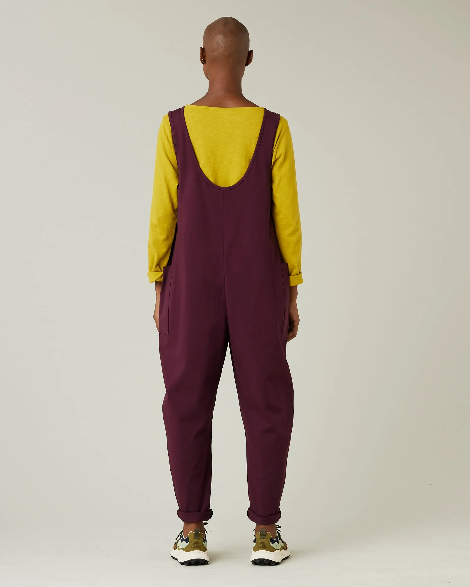 Poppy Wine Cotton Jersey Jumpsuit sold by Beyond Nine product image thumbnail 3