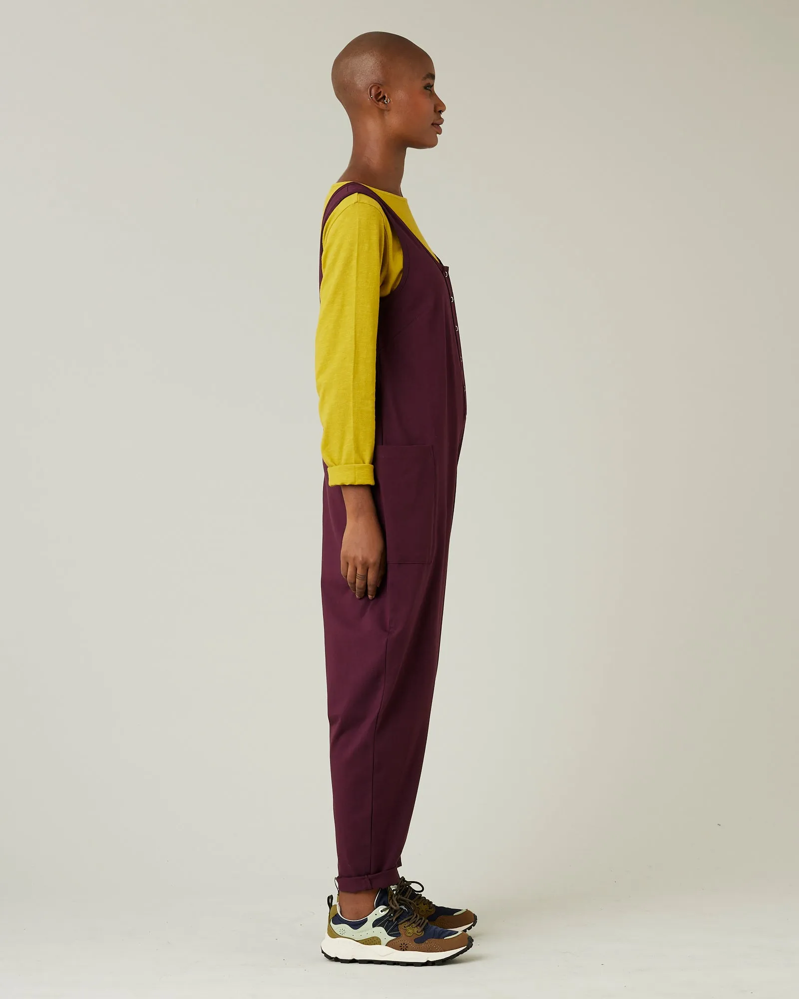 Poppy Wine Cotton Jersey Jumpsuit sold by Beyond Nine product image thumbnail 4