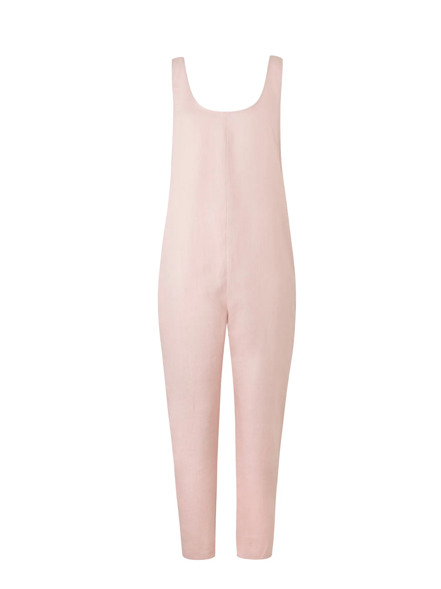 Linen Laura Jumpsuit - Rose sold by Beyond Nine