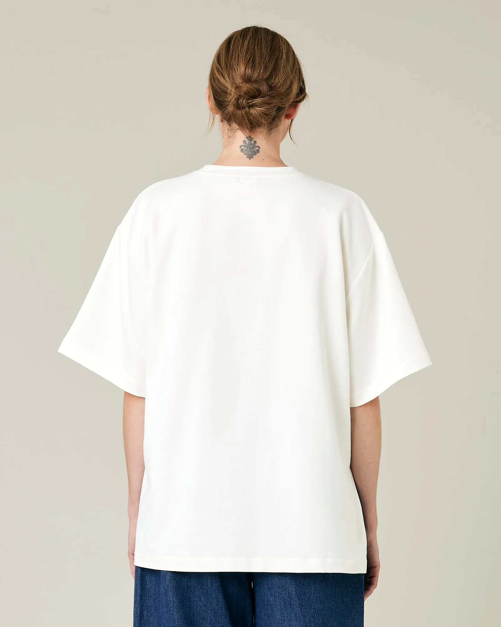 Jude Off White Cotton Jersey Short Drop Sleeve Top sold by Beyond Nine product image thumbnail 3