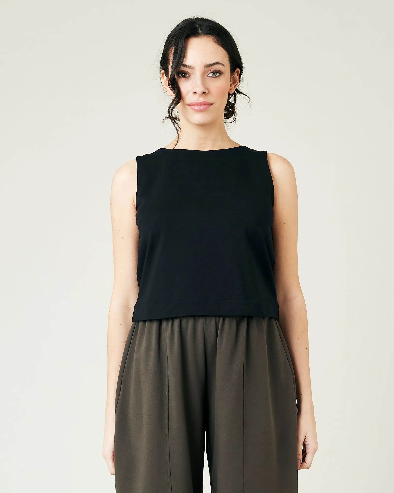 Esme Black Jersey Top sold by Beyond Nine