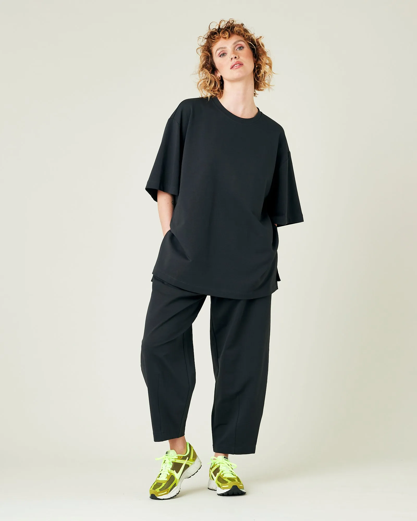 Jude Slate Cotton Jersey Short Drop Sleeve Top sold by Beyond Nine product image thumbnail 5