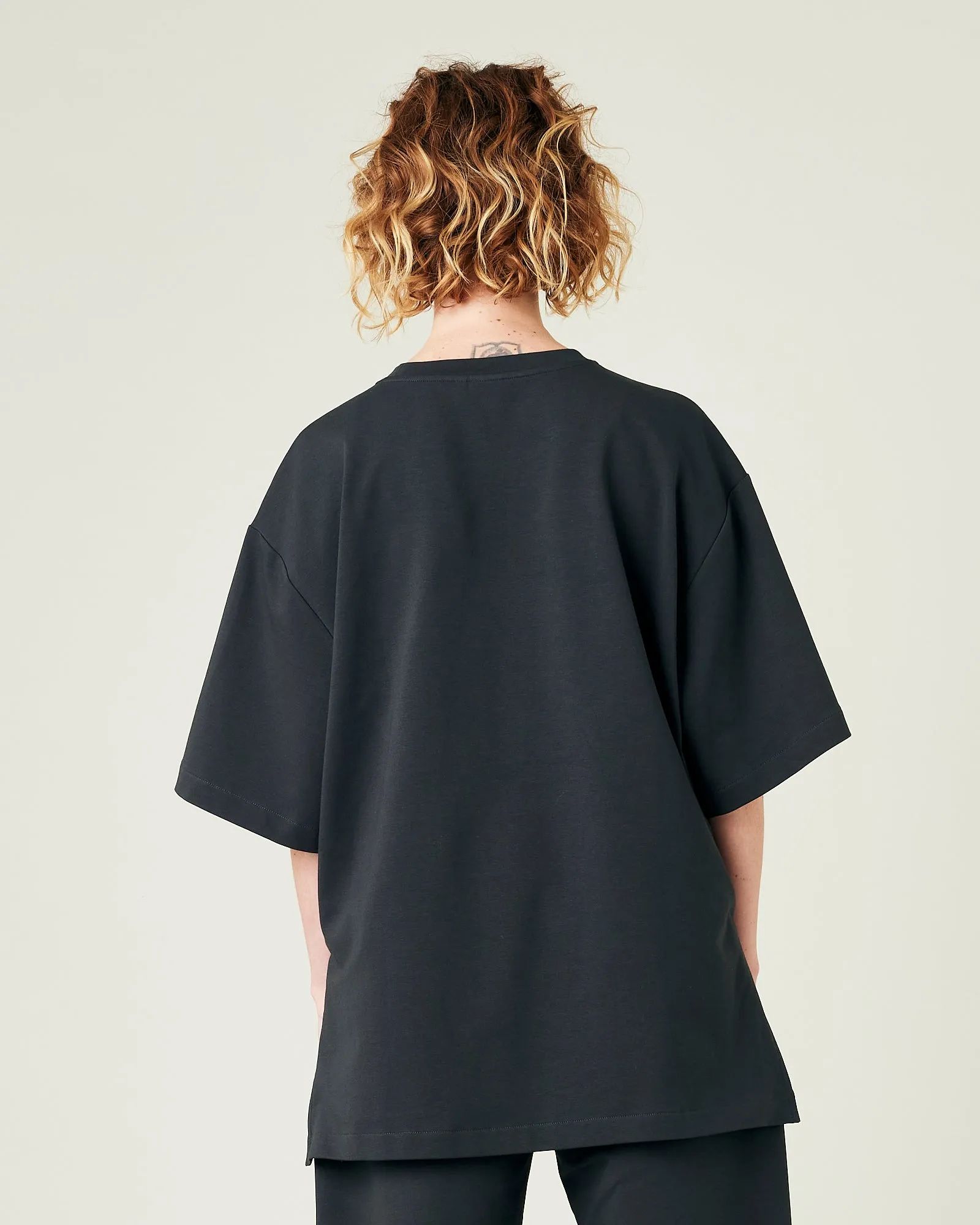 Jude Slate Cotton Jersey Short Drop Sleeve Top sold by Beyond Nine product image thumbnail 3